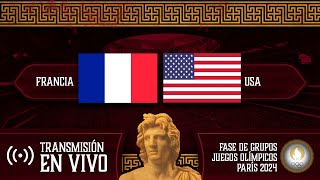 FRANCIA 🇫🇷 VS 🇺🇸 ESTADOS UNIDOS EN VIVO  JUEGOS OLIMPICOS PARIS 2024  POR FÚTBOL MAGNO [upl. by Edwine564]