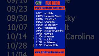 2023 Florida Gators Football Schedule [upl. by Oinotla]