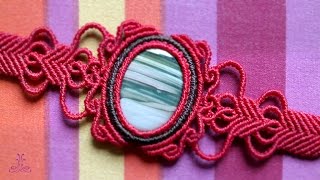 Vintage Macrame Bracelet with Gemstone [upl. by Meesan]