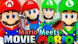 Crazy Mario Bros Mario Meets Movie Mario [upl. by Anomer]