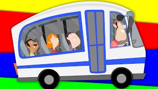 Wheels on the bus go round and round  Nursery Rhyme Songs For Kids And Children [upl. by Leboff]