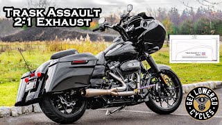 Trask Assault 21 Exhaust Sound Clip amp Dyno Numbers on 2020 Harley Road Glide [upl. by Lundeen]