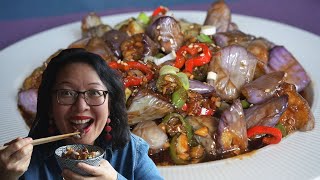 Aubergines sautées à la chinoise – Technique de cuisson  tendres sans les écraser ni les imbiber [upl. by Enetsuj]