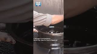 Car Alloy Tire Rim Painting Process  Moawinpk [upl. by Iralam516]