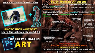 Australopithecus  easy Photoshop manipulation  Photoshop  Early Human Ancestor History Ep 2 [upl. by Eddra746]