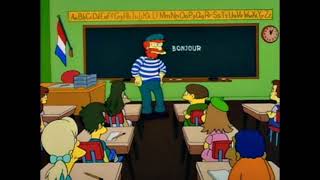 The Simpsons  Groundskeeper Willie teaches french [upl. by Erdua298]