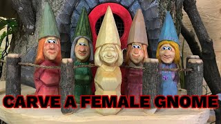 Carve a Simple 6quot Female Gnome Knife Only Full Tutorial [upl. by Bolme]