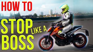 How to STOP SMOOTH on a Motorcycle [upl. by Sigvard]