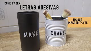 COMO FAZER LETRAS AUTO ADESIVAS PARA ETIQUETAS [upl. by Kelila775]