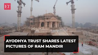 Ayodhya Ram Mandir Temple trust shares latest pictures of construction site [upl. by Eyar]