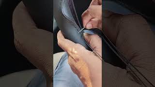 steering wheel cover stitching [upl. by Eelessej]