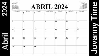 Calendario  Abril 2024 [upl. by Lathan696]