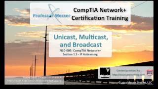 Understanding Unicast Multicast and Broadcast  CompTIA Network N10005 13 [upl. by Inger]