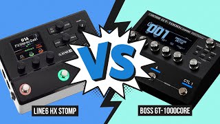 Line 6 HX Stomp vs Boss GT1000Core  Audio Comparison no talking [upl. by Claudie537]