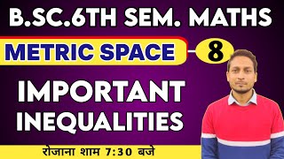 L08 Metric Space  Important Inequalities  BSc 6th Sem Maths  bsc 6th sem maths  metricspace [upl. by Eitsym]