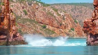 Crazy boat ride through the Horizontal Waterfalls ► All 4 Adventure TV [upl. by Ole705]