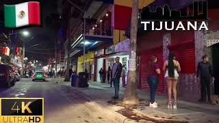 🇲🇽 Tijuana Streets at Night  Zona Norte 2024 4K [upl. by Mouldon]