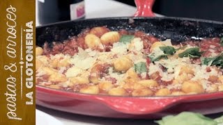 Gnocchi con sofrito de Pancetta  La Glotonería [upl. by Rora]