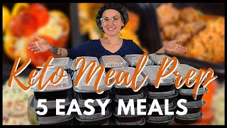 Keto Meal Prep  5 Easy Meals  Meal Prep for Weight loss [upl. by Bianka683]