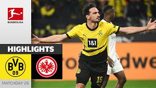 BVB Back on CL Course  Borussia Dortmund  Frankfurt 31  Highlights  Matchday 26 – Bundesliga [upl. by Ailin]