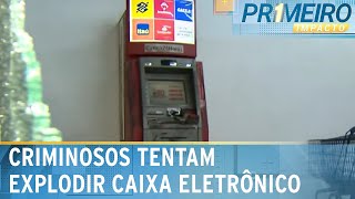 SP criminosos tentam explodir e roubar caixa eletrônico em mercado  Primeiro Impacto 161023 [upl. by Otineb217]