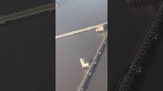 Aerial view of Atal Setu seabridge mumbai sealink bridge newroads newroad [upl. by Brittaney]