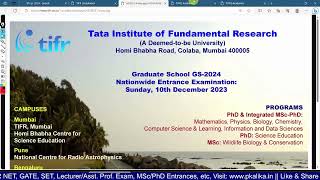 TIFR GS 2024 Application Started for PhD amp Int PhD Eligibility Fee Campuses Course [upl. by Oberg]