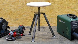 Building a workshop stool with Parkside tools Test PMSG 200 A1 PWSA 20Li C3 PMTS 180 A1 POFA 12 [upl. by Eciryt]