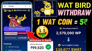 Wat Coin Airdrop Withdrawal Started 🤑  Watcoin Listing Price Confirmed ✅️  Gamee Wat Coin Airdrop [upl. by Anevad998]