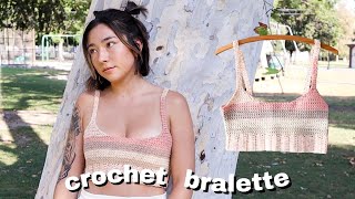 crochet bralette tutorial  easy crochet crop top for beginners [upl. by Janka655]