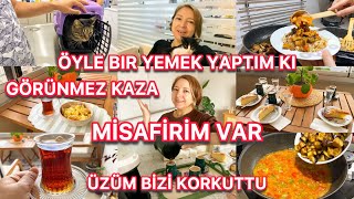 VERİLMİŞ SADAKAM VARMIŞ😱MİSAFİRİM VAR😍ÜZÜMÜ GÖRÜNCE KORKTUK😢İLK KEZ YAPTIM LEZZETİNE DOYAMADIK‼️ [upl. by Morgun432]