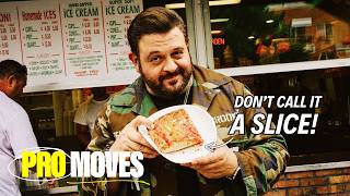 Adam Richman Eats Four Iconic New York Pizza Styles  Pro Moves [upl. by Atla]