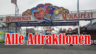 Nürnberger Frühlingsfest 2024  Alle Attraktionen Rundfahrt FULL HD [upl. by Fern147]