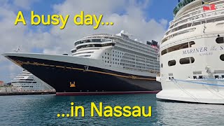 Nassau cruise port on a busy day [upl. by Irrol]