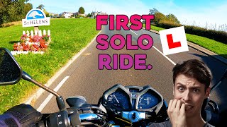 First Solo Motorcycle Ride After CBT  Full Commentary  Honda CB125F [upl. by Auop122]