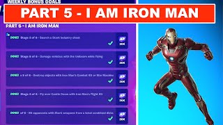 PART 5  I AM IRON MAN  All Quests Fortnite Chapter 5 Season 4 [upl. by Rep]