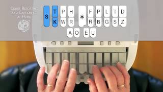 How to Write on the Steno Machine  CALL 8772530200 Court Reporting and Captioning at Home [upl. by Kenay]