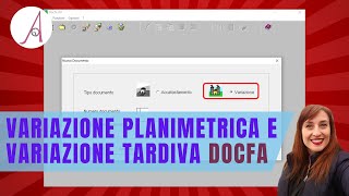 Variazione planimetrica e variazione tardiva DoCFa [upl. by Ahsaekal]