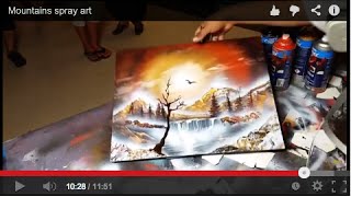 Mountains spray art [upl. by Zoilla]