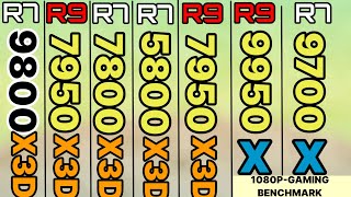 9800x3d vs 7950x3d vs 7800x3d vs 5800x3d vs 9950x vs 9700x vs Intel 285k vs 7950x vs12900k vs 14900k [upl. by Llenram]