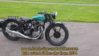 BSA w348 500cc ohv from 1934 [upl. by Yaya]