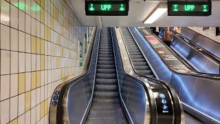 Sweden Stockholm TCentralen Subway Station 1X escalator [upl. by Karol]