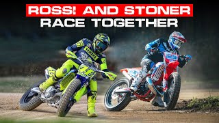 Valentino Rossi And Casey Stoner Race Together At VR46 Ranch [upl. by Dove]