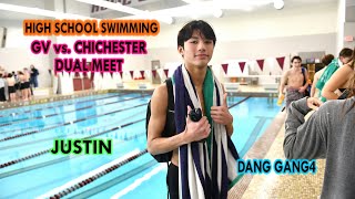 HIGH SCHOOL SWIMMING  GV vs CHICHESTER DUAL MEET 2023 JUSTIN [upl. by Manup]