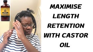 Protective Styling Maximising Length Retention with Castor Oil to Prevent Friction [upl. by Adiam]