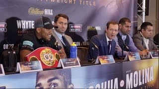 ANTHONY JOSHUA v ERIC MOLINA  OFFICIAL FULL amp UNCUT PRESS CONFERENCE WITH SHANNON BRIGGS LURKIN [upl. by Lerad307]