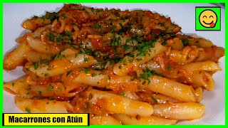 ✅ MACARRONES con Salsa de TOMATE ATÚN y PIMIENTO 🍅🍝 Receta Fácil 🤤👍 [upl. by Ransome423]