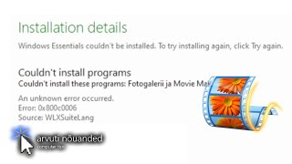 How to fix error 0x800c0006 Unknown error when installing Movie Maker Computer tips [upl. by Bernadette]