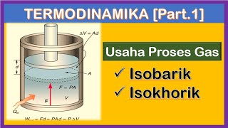 Termodinamika Fisika Kelas 11  Usaha Proses Gas Isobarik dan Isokhorik  Isovolum [upl. by Uile944]