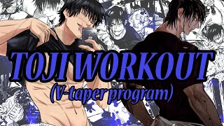 Can you look like Toji Fushiguro in real life VTAPER WORKOUT [upl. by Lahcear709]